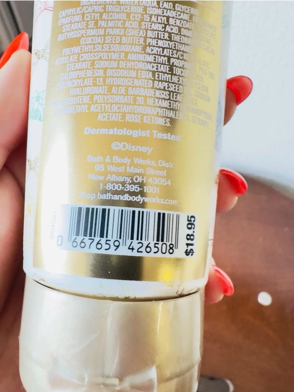Bath & Body Works Disney Princess Life's a Fairytale White and Gold Body Cream